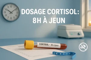 dosage cortisol 8h à jeun