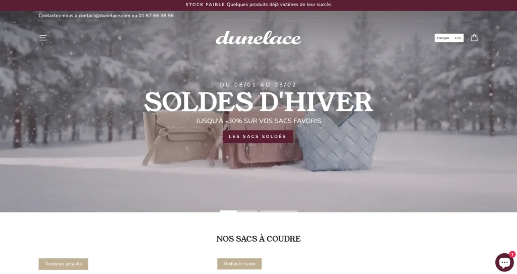 dunelace page site