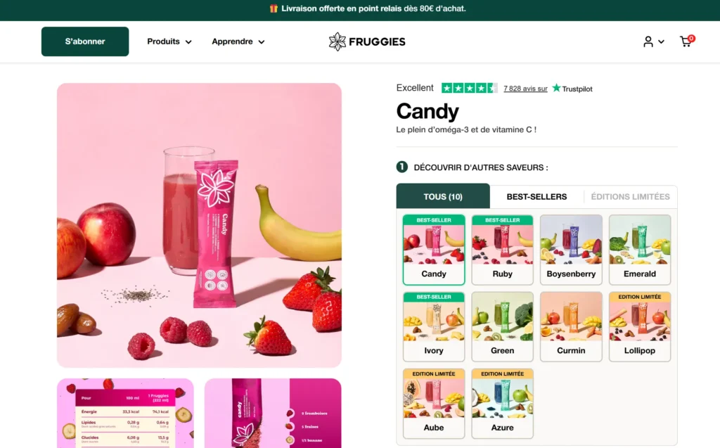 fruggies catalogue saveurs
