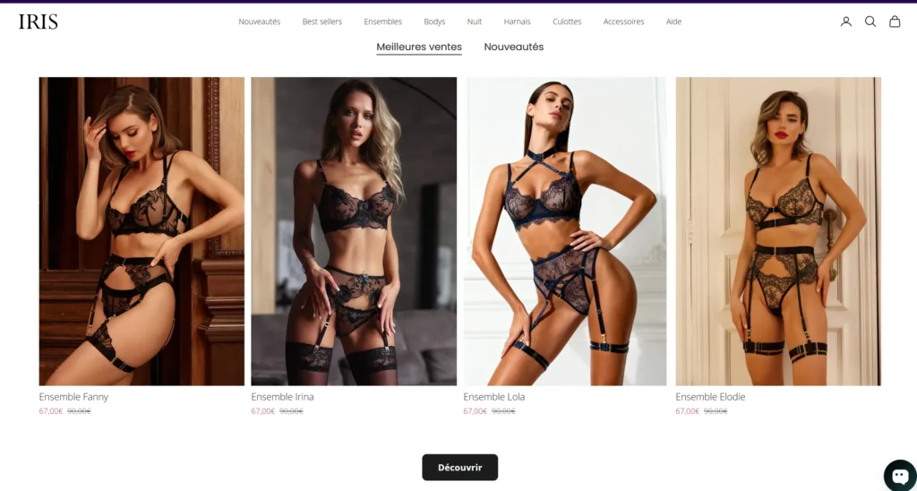 iris lingerie meilleure ventes nouveautés