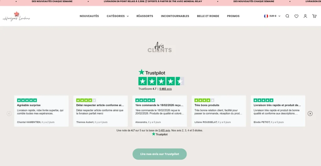 horizons lointains page avis site