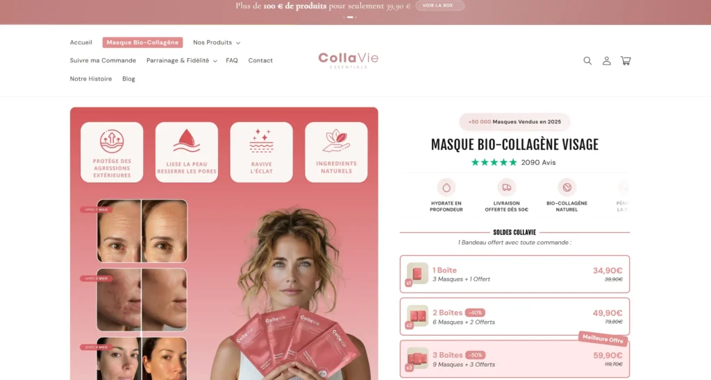 collavie page produit