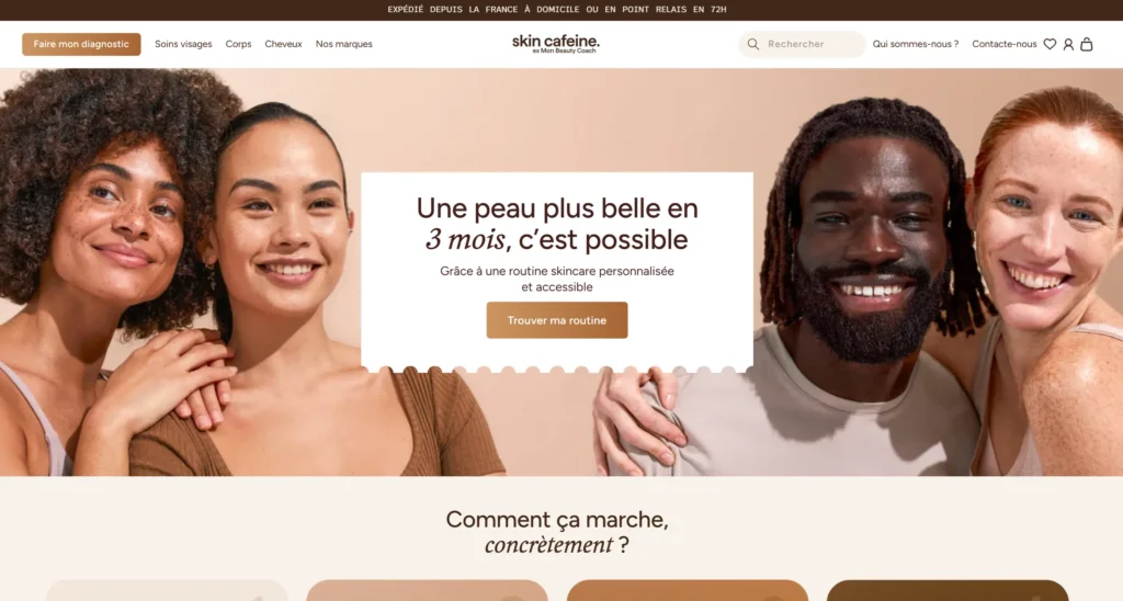 skin cafeine page site