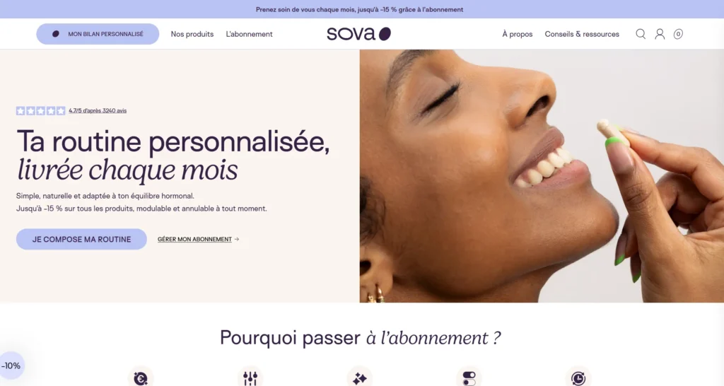 sova mise en avant