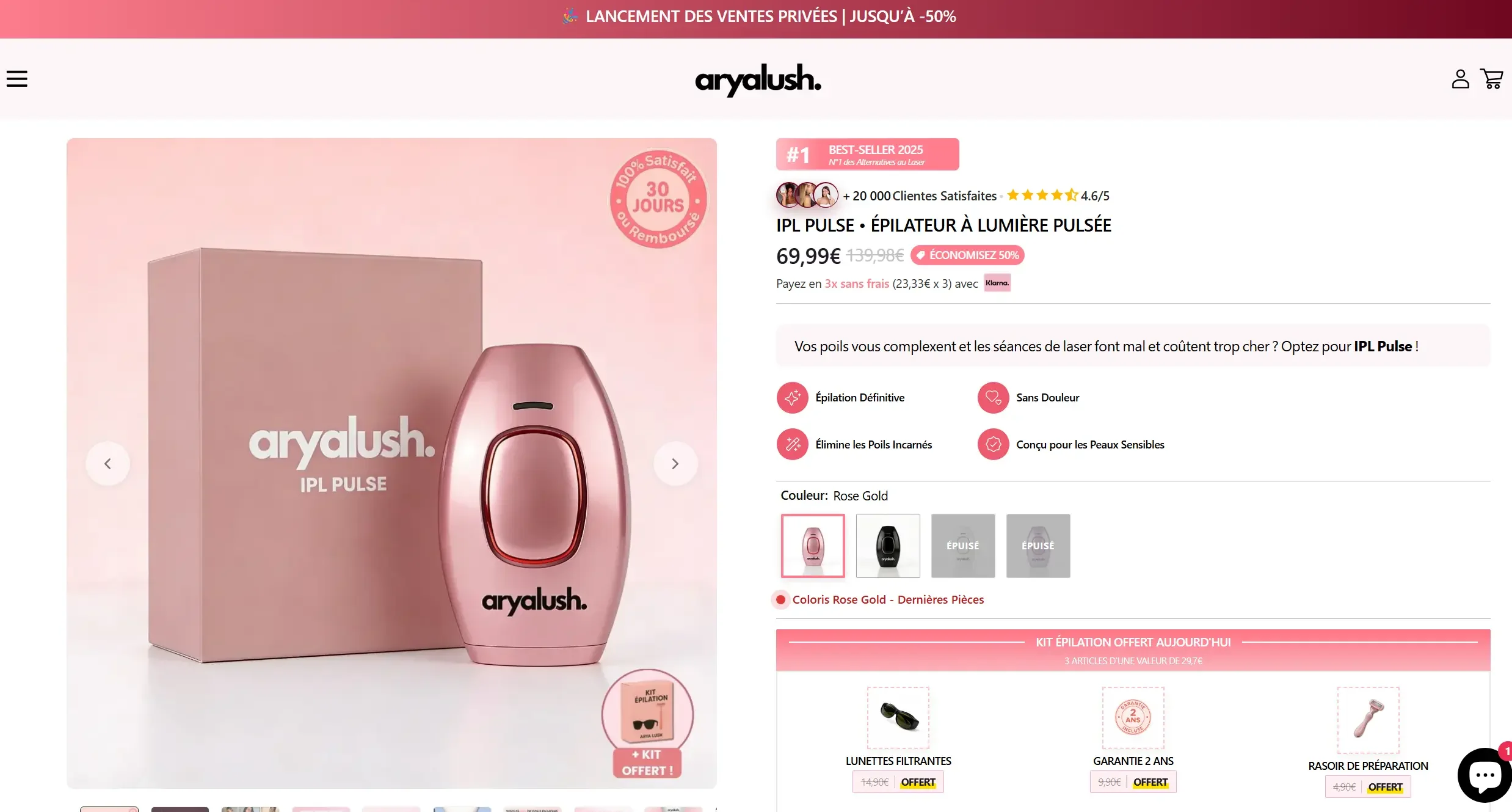Arya lush avis complet sur l'épilateur IPL et ses résultats réels
