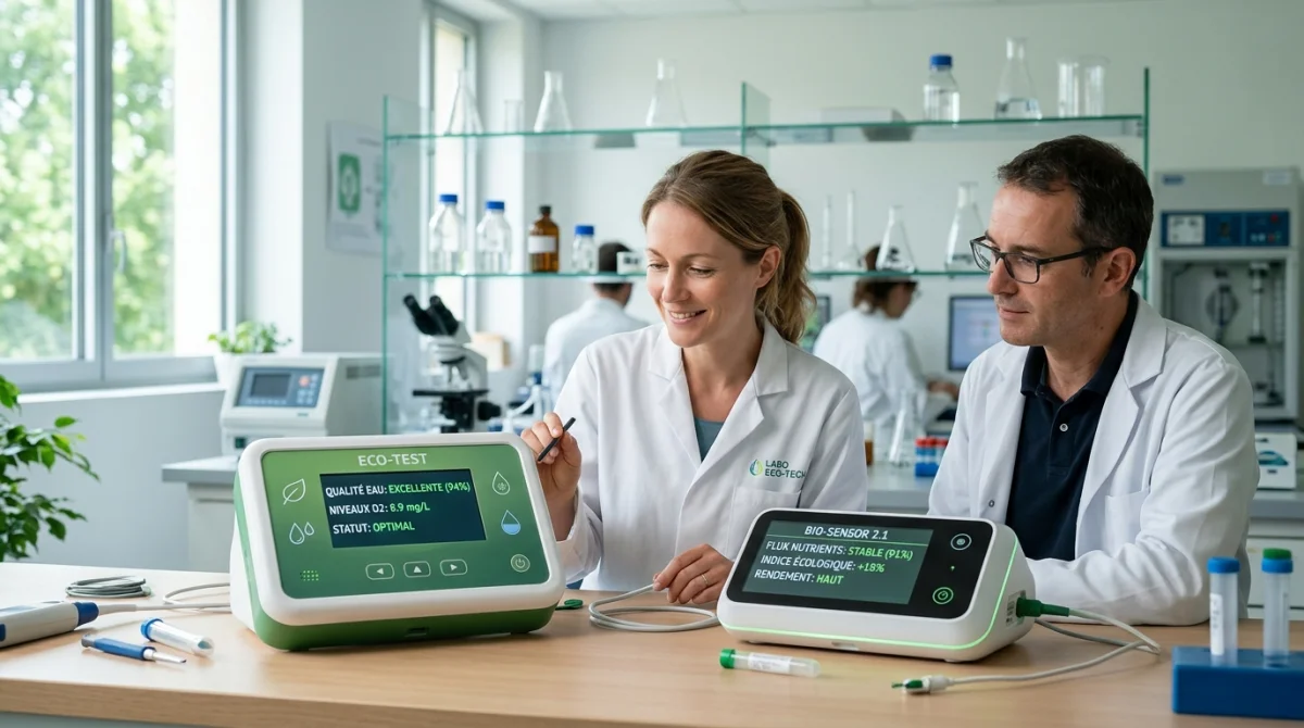 Dispositifs écologiques testés en laboratoire, affichant des indicateurs de performance positifs pour ecolife avis.