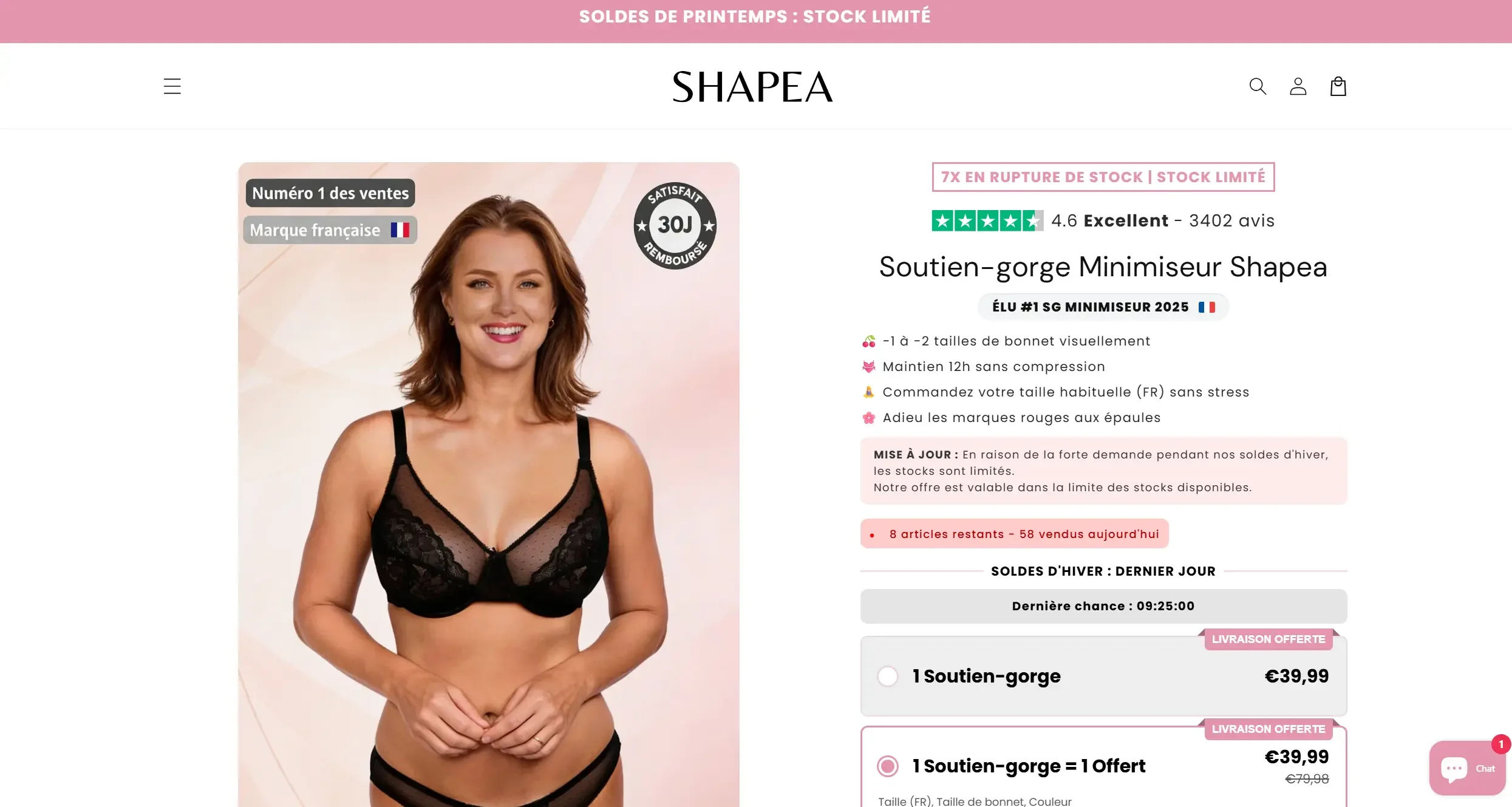 Shapea avis soutien gorge, analyse complète sur la fiabilité, le maintien et les retours