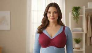 Femme confiante portant un soutien-gorge minimiseur Shapea pour un maintien optimal